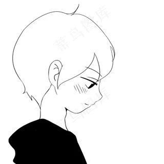 520黑白简约情侣头像男孩