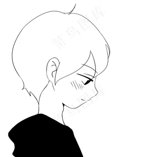 520黑白简约情侣头像男孩