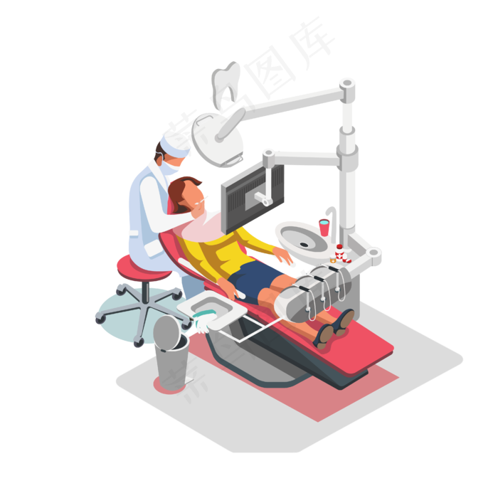 矢量手绘卡通医生