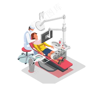 矢量手绘卡通医生