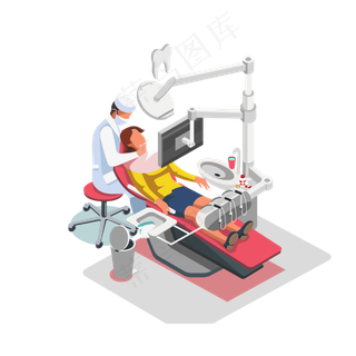 矢量手绘卡通医生