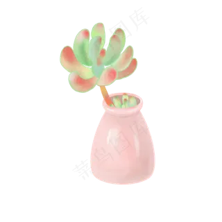 粉嫩八千代多肉免扣图,免抠元素