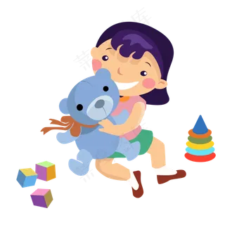 儿童节手绘卡通主体元素