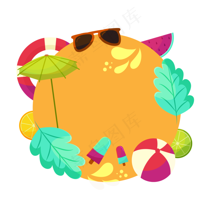 暑假假期夏季大海相关免扣素材