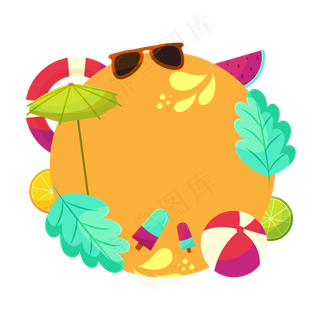 暑假假期夏季大海相关免扣素材