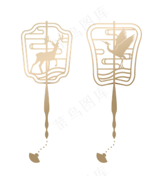 创意金色古风书签