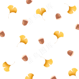 秋天主题水彩底纹