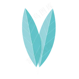 清新剪纸风树叶夏日植物