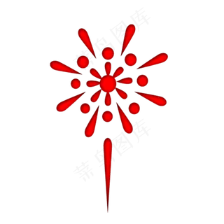 矢量烟花过年放烟花,免抠元素