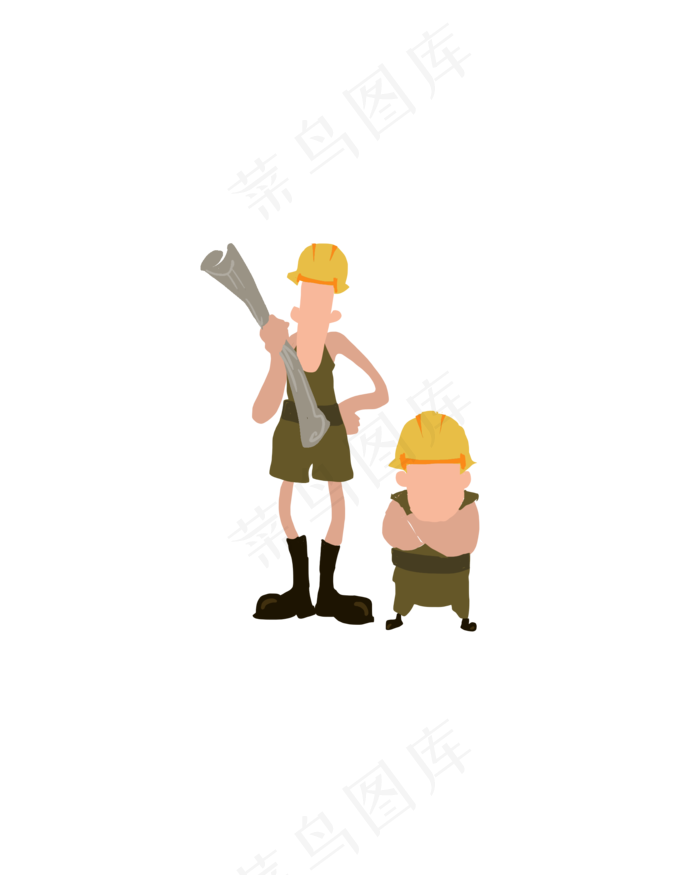 五一劳动工人PNG建筑(2000X2500(DPI:300))psd模版下载