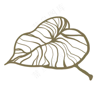 镂空烫金叶子形状装饰物