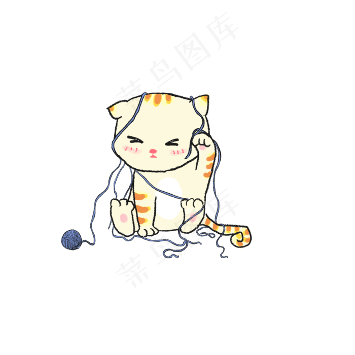 毛线猫咪(2000X2000(DPI:300))psd模版下载