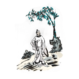 端午节屈原手绘