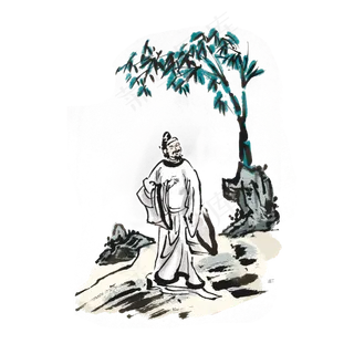 端午节屈原手绘