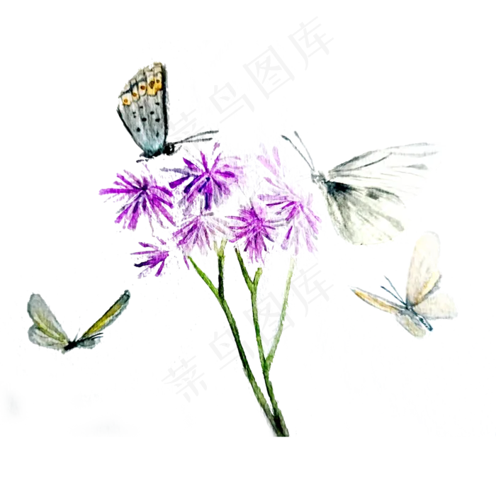 春天蝴蝶彩色唯美翅膀PNG,免抠元素(3000X3000(DPI:300))psd模版下载