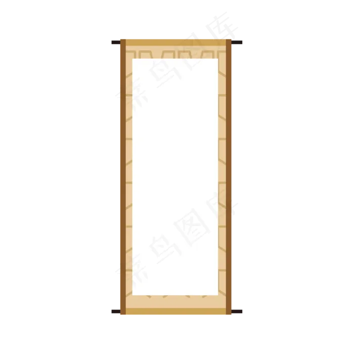 卷轴画轴(2000*2000px 300 dpi )ai矢量模版下载