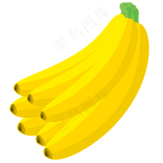 一把美味的黄色香蕉