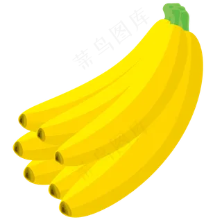 一把美味的黄色香蕉