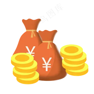 手绘红色福袋免抠