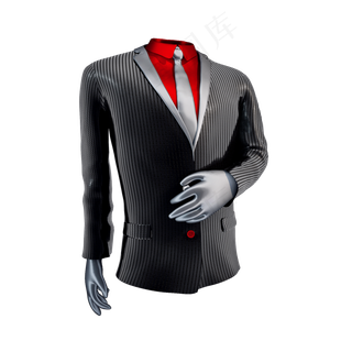 质感黑色西装png图