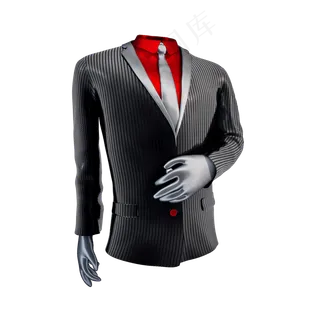 质感黑色西装png图