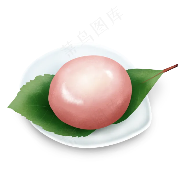 清明节点心粉色青团,免抠元素(2000X2000(DPI:72))psd模版下载