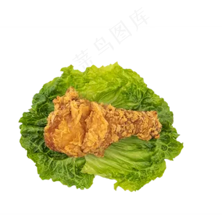 炸鸡腿和生菜 炸鸡腿和生菜