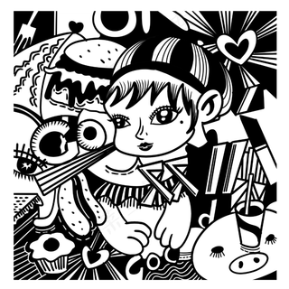 手绘卡通双十一购物双11