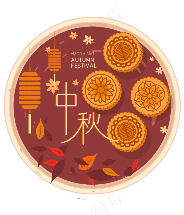 中秋节八月十五包装香浓(4000*4653px 300 dpi )ai矢量模版下载