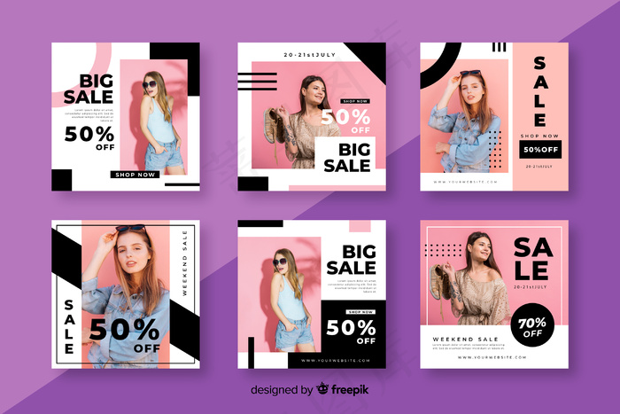 Instagram sale post collection模板（带照片）