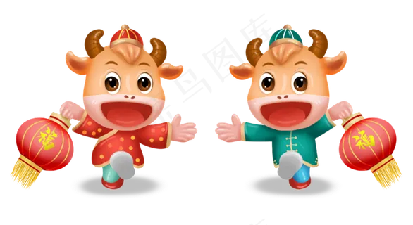 新年喜气立体牛