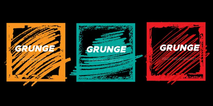 抽象grunge框架集合eps,ai矢量模版下载