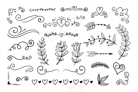 手绘装饰元素包