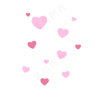 粉色爱心漂浮素材
