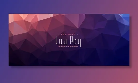 抽象低多边形闪亮横幅banner背景 抽象低多边形闪亮横幅banner背景
