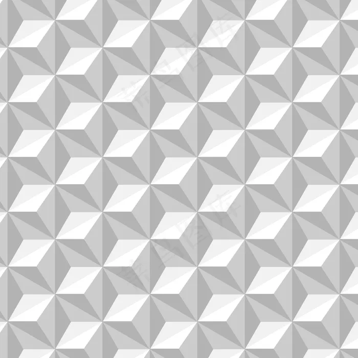 白色和灰色无缝六边形背景图案eps,ai矢量模版下载