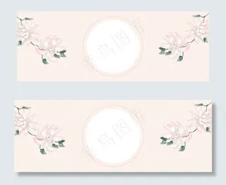 中国风玫瑰木板云纹中秋电商banner