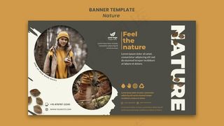 在大自然中放松水平横幅banner