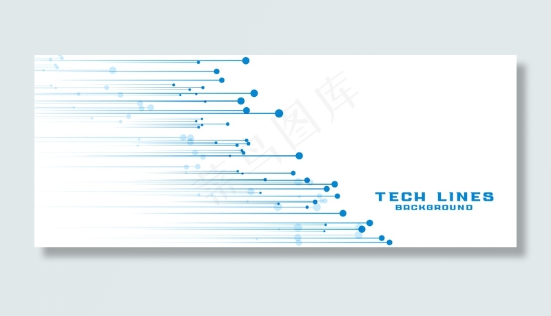 抽象的科技线条横幅banner设计