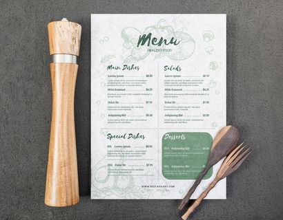 美食菜单概念模型样机