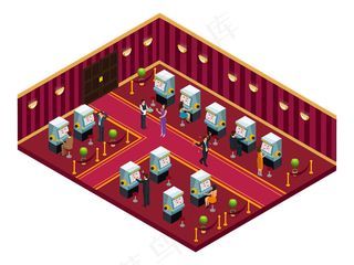 等距赌场内部房间模板