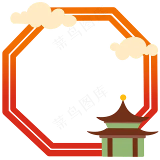古风建筑边框