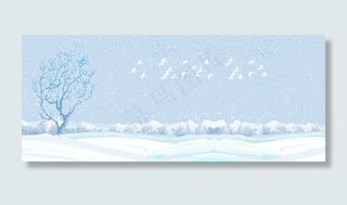 冬天雪景自然风景