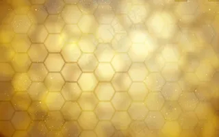 模糊的金色蜂巢背景
