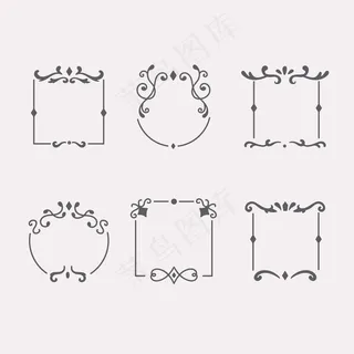 装饰性复古镜框套装