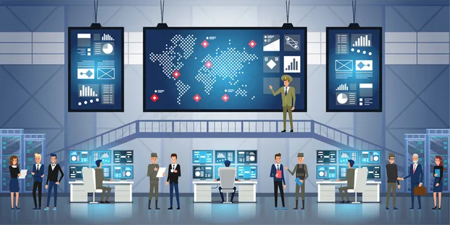 *监察机构和军方联合行动。在系统控制中心工作的人员和军队。