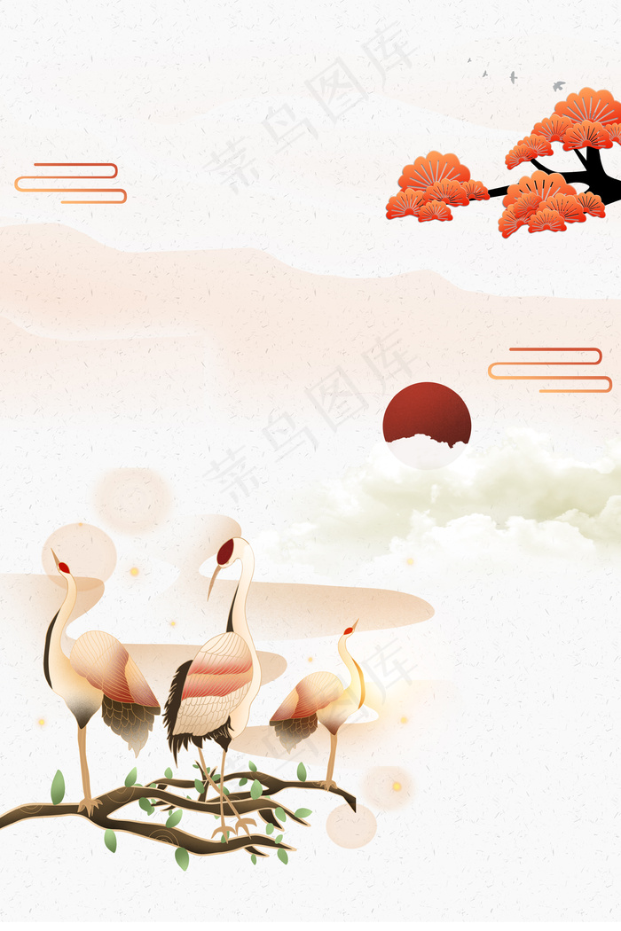 中国风重阳节海报背景