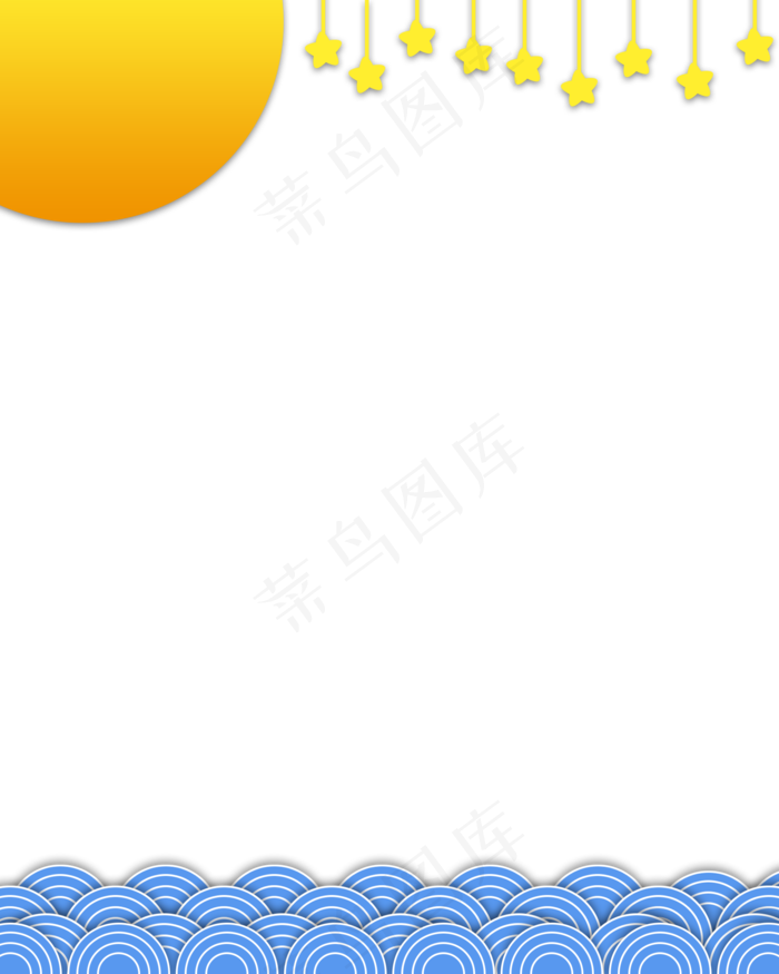 简约中秋节海报边框