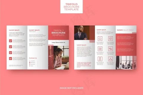 带照片的最小三折页小册子模板