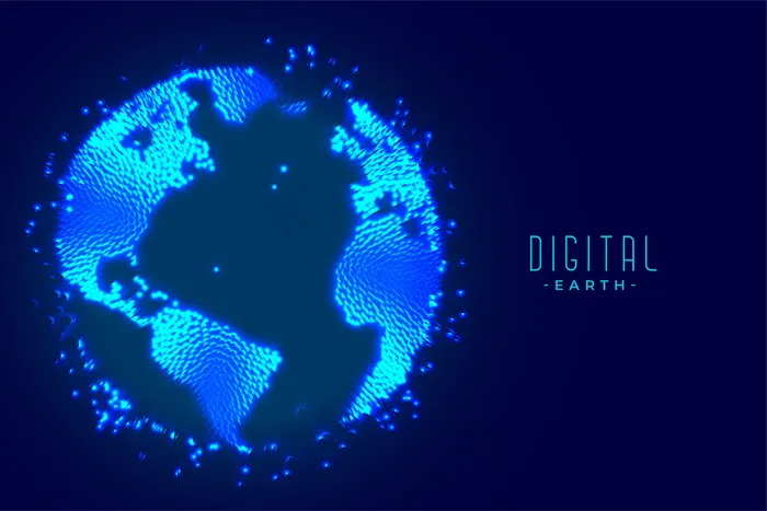 发光地球行星背景eps,ai矢量模版下载